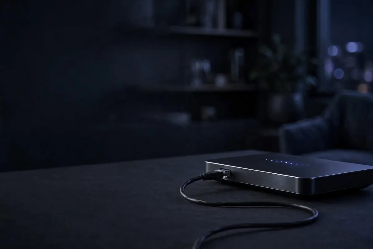 Câble Ethernet et routeur