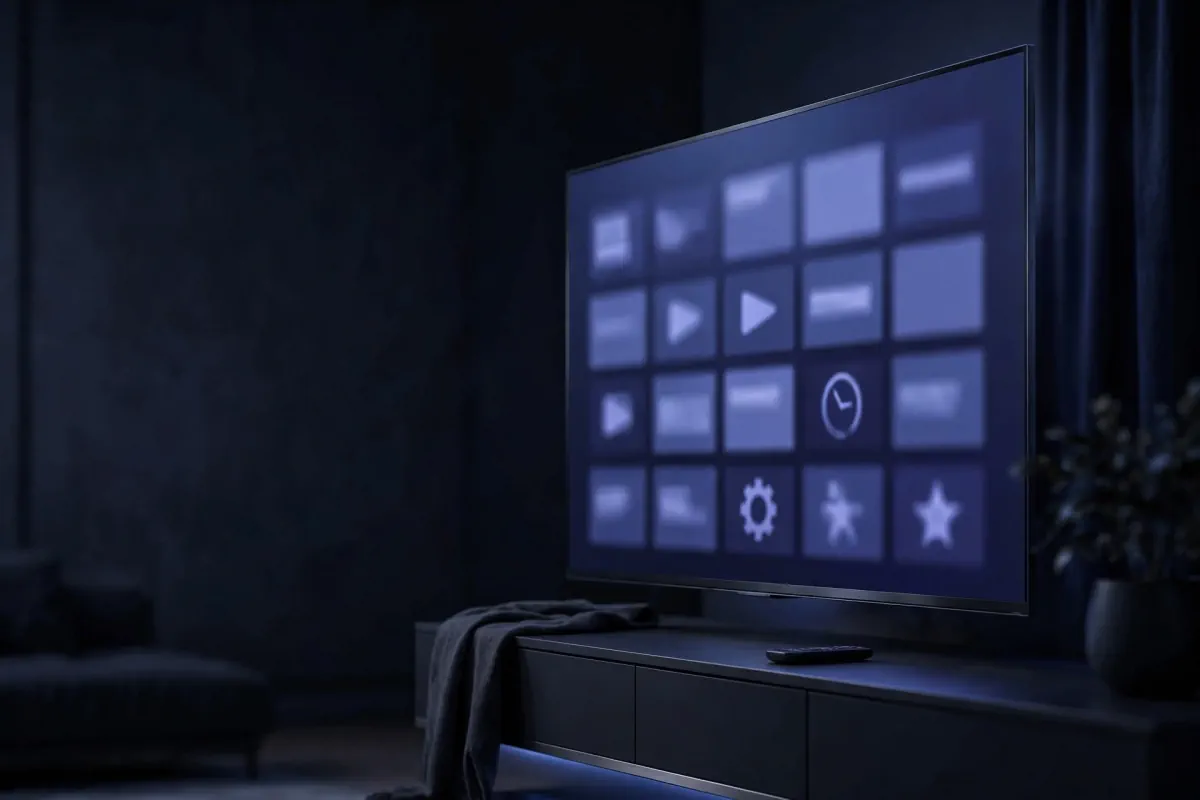 Écran EPG IPTV Stream Player, stylisé