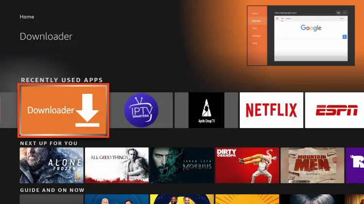 Application Downloader installée sur Fire TV Stick 4K